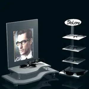 Espositore per occhiali da sole da tavolo dal Design personalizzato espositore in acrilico espositore e rack multistrato