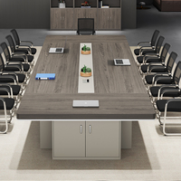 Table de conférence de conception simple meubles de bureau panneaux de particules bureau 6/8/10/12 personnes grand ensemble de Table de réunion