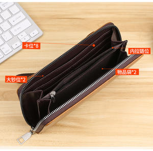 Ingrosso Retro da uomo multifunzione ad alta capacità in pelle con cerniera lunga nuova borsa in pelle rimovibile per bambini - Product Image 6