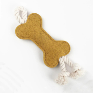 Giocattoli interattivi durevoli all'ingrosso del cane della corda dell'animale domestico del cotone di masticazione a forma di osso - Product Image 4