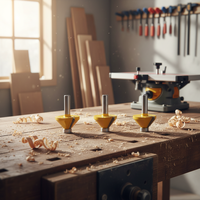 Pexmientas Outils de fraisage CNC pour le travail du bois, à durée de vie prolongée, fraises à queue, fraises de défonceuse, jeu de fraises