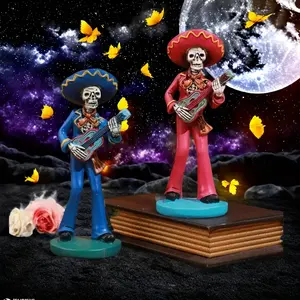 Prix surprise 1PCS Halloween Squelette <span class=keywords><strong>Guitare</strong></span> <span class=keywords><strong>Main</strong></span> Résine Artisanat Statues Charme Intérieur/Extérieur Décoration de La Maison Décorations - Product Image 4