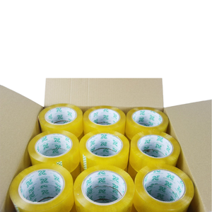 เทปกาวใส BOPP สีเหลือง แรงยึดติดสูง สำหรับบรรจุภัณฑ์และการขนส่ง - Product Image 1