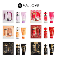 V.V.LOVE Coffret Cadeau Lait Corporel 75ML + Brume Corporelle 100ML, OEM&ODM Disponibles en Plusieurs Spécifications de Parfum