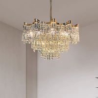 JYLINGTING lustres modernes de luxe dorés Rectangle carré ovale Asfour plafond en cristal E12 Top blanc chaud pour les hôtels vivant