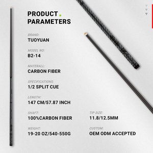 Factory <strong>Custom</strong> OEM 3K Carbon Fiber <strong>Pool</strong> <strong>Cue</strong> 1/2 Split - Product Image 2