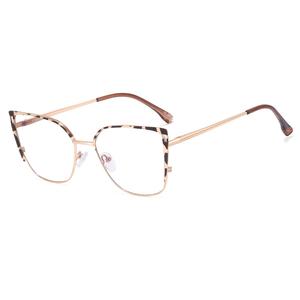 Gafas ópticas de marca para mujer, anteojos de marca de Metal, Anti <span class=keywords><strong>Blu</strong></span>-<span class=keywords><strong>ray</strong></span>, montura de acetato de imitación, montura de Color, <span class=keywords><strong>2022</strong></span> - Product Image 3