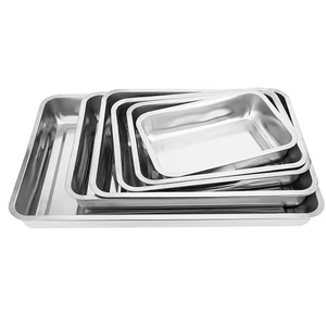 <span class=keywords><strong>Plateau</strong></span> de service rectangulaire multifonctionnel en acier inoxydable pour poissons et homards, idéal pour les restaurants en libre-service - Product Image 1