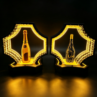 Présentoir de Bouteilles LED Lumineux de Luxe pour Bar de Nuit, Rechargeable, en Acrylique, avec Logo Personnalisé, pour VIP