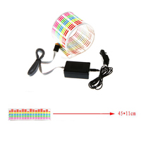 Égaliseur sonore activé par le son pour pare-brise de voiture, lumière néon EL pour voiture, lampe rythmique musicale, autocollant de style avec boîte de contrôle