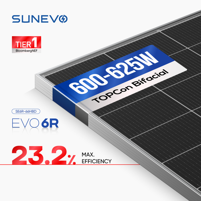 Sunevo Topcon High Efficiency Panel Solar 600Watt 610Watt 620Watt Hot Sale Solar Panels Manufacturer in China