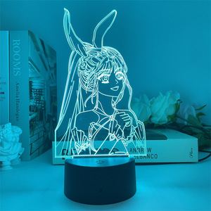 Veilleuse créative de dessin animé <span class=keywords><strong>Douluo</strong></span> Continent, cadeau d'anniversaire, figurine Tang San Xiao Wu, modèle 3D en acrylique, télécommande tactile - Product Image 1