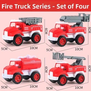 Set di 4 Auto Giocattolo a Frizione, Fuoristrada, Monster Truck, Bestseller, Regalo per Bambini, <span class=keywords><strong>Camion</strong></span> <span class=keywords><strong>dei</strong></span> <span class=keywords><strong>Pompieri</strong></span> - Product Image 5