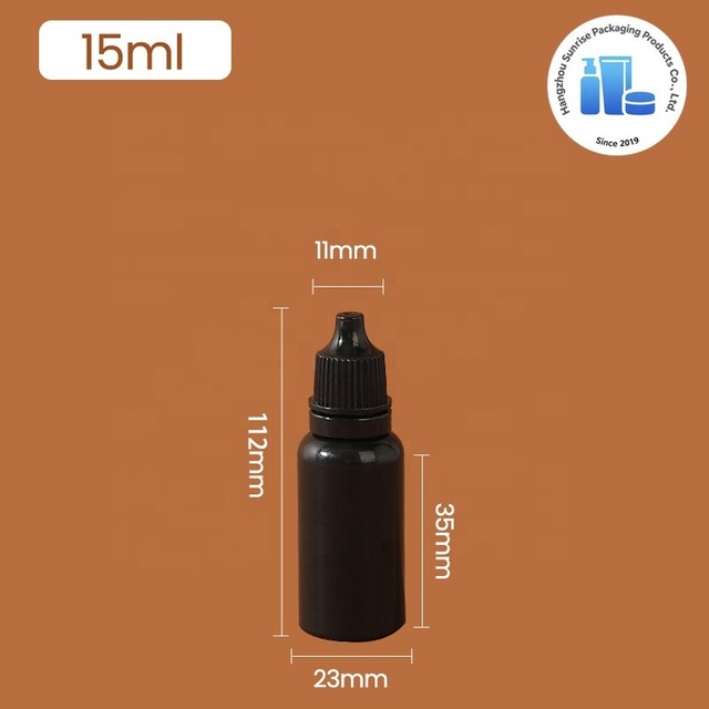 Squeeze Liquid Dropper Medicine Eye Drops 15ml Drop Bottle With Childproof & Tamper Ring Cap Tip Inside