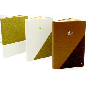 Quaderno Unico con Copertina Rigida in Carta di Foglie di Tè e Carta di Fondi di Caffè, con Carta Riciclata di Alta Qualità per Scrivere Diari - Product Image 5