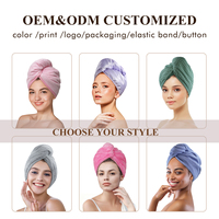 Serviette turban pour sécher les cheveux des enfants, en bambou et en microfibre, serviette turban pour cheveux en microfibre pour femme, 3 paquets