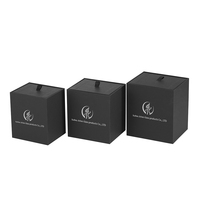 Nouvelle Arrivée de Haute Qualité, Porte-Bougie Carré en Verre à 3 Mèches Personnalisable et Coloré avec Couvercle, Ornement de Noël, Décoration d'Intérieur