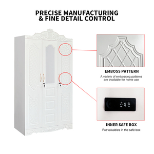Armoires et placards en acier gaufré pour chambre à coucher, certifiés ISO CE, vente en gros d'usine, personnalisables pour les achats importants - Product Image 3