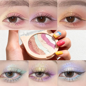 <span class=keywords><strong>Palette</strong></span> de fards à paupières exclusifs <span class=keywords><strong>Europe</strong></span> et Amérique : Galaxie Éclatante, 6 Couleurs Nacrées, Mat et Pailleté Fin, Alternative au Contouring - Product Image 3