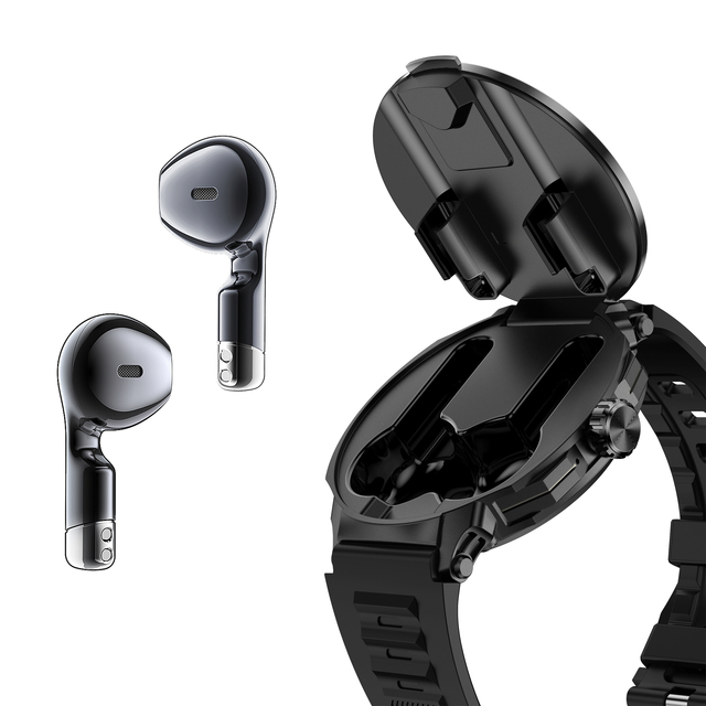 240mah 28mah TWS BT D11 Smart Call Watch with Earphone Wireless Communication Sports Mode Music Control 1.46 TFT Smart Bracelet