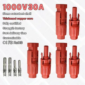 Shunkonn Hot Bán 1000V DC 30A IP68 không thấm nước Nam Nữ 2.5/4/6mm2 năng lượng mặt trời PV nối cho hệ thống quang điện