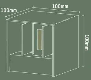 2*3W 0-120 derece ışın açısı ayarlanabilir led yukarı ve aşağı plastik duvar lambası