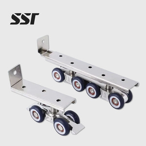 1 pièce Roue de porte de garage moderne en alliage de zinc, épaisseur 3 mm, anti-rouille, système de poulie suspendue, roulettes durables à faible bruit - Product Image 1