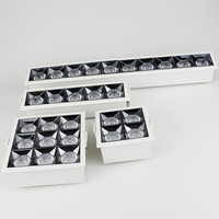 Alta calidad Blanco 20W 25W 30W ajustable led cob rejilla spot luz empotrada lámpara de rejilla para iluminación interior