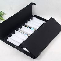 Vente en gros de lunettes de vue et de lunettes de soleil classiques de haute qualité, étuis de rangement à 20 compartiments, boîte de présentation