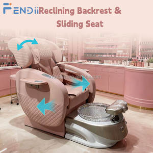 Benutzer definierte Farbe Bequemer elektrischer liegender rosa Pediküre-Stuhl mit <span class=keywords><strong>Massage</strong></span> - Product Image 3