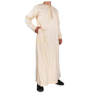 Manches longues Aman Abaya 1 Pièce Jubba Thobe pour Hommes Kaftan Pakistan Musulman Arabie Saoudite <span class=keywords><strong>Djellaba</strong></span> Islam Vêtements Prière Robe Afgha - Product Image 6