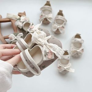 Engepapa primavera bebé recién nacido encaje arco zapatos individuales <span class=keywords><strong>Velcro</strong></span> niñas princesa lindos zapatos de bebé - Product Image 6