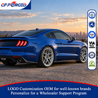 Vente Flash Jantes en Alliage Forgé Monobloc à Rayons en Y, Argentées, 19x9.5 19x10.5 20x10.0, 5x114.3, pour Ford Mustang EcoBoost