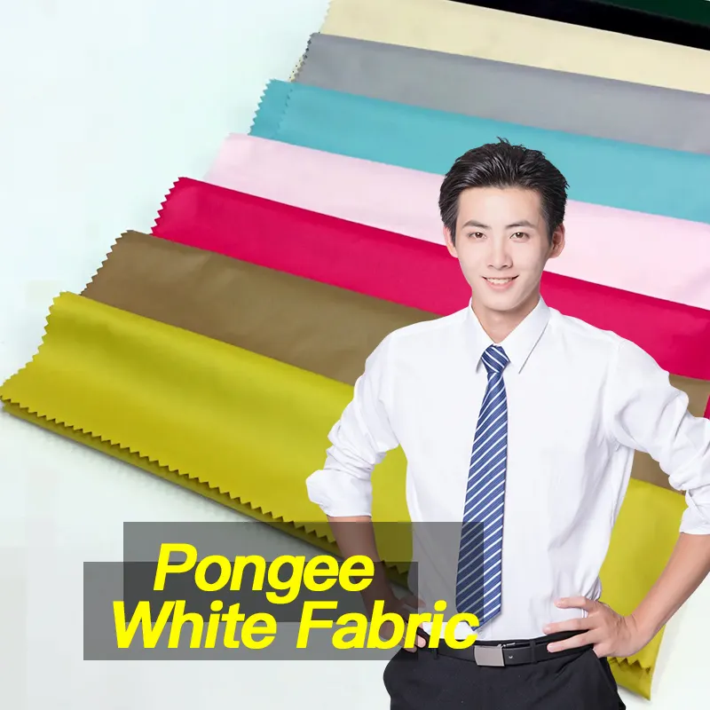 manufacturer wholesale custom woven poly polyester pongee white fabric