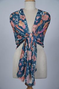 Luxury Silk Modal Digital Print Scarf for Women Soft Lightweight Designer Stole Premium Silk Modal Blend Fashion <b>Wrap</b> <b>Shawl</b> - Product Image 2