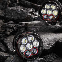 Phare arrière LED JPAD J7A pour moto, blanc/jaune, 210W, haute luminosité, 7 lentilles, pour remplacement, garantie 1 an