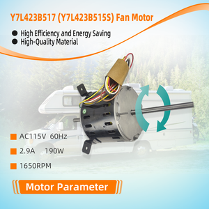 Y7L423B515S(20692) Motor de ventilador eléctrico de cobre de 1/4 HP para exteriores y automóviles, compatible con Dometic Duo-Therm Penguin II 641815/641816/641835 - Product Image 3