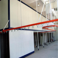 Ligne de peinture automatique en poudre d'acier avec fours de séchage et de cuisson, ligne de production complète de peinture par pulvérisation, machine de galvanisation