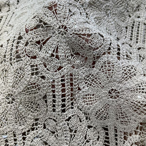 Doux Bonne Texture Jaune Blanc <span class=keywords><strong>Crochet</strong></span> Polyester Coton Dentelle Tissu Polyester Fil <span class=keywords><strong>Crochet</strong></span> <span class=keywords><strong>Rideau</strong></span> Tissu - Product Image 2