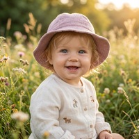 Sombrero de Sol para Bebé, Estilo Europeo Americano 2026, Protección Solar, Transpirable, Sombrero de Pescador para Niños Pequeños, Sombrero Panamá para Niños