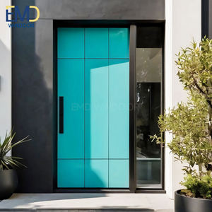 Porte d'entrée moderne en aluminium avec design sans cadre pour villas - Product Image 4