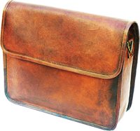 Sac à bandoulière pour ordinateur portable en cuir vintage fait main, avec deux sangles réglables, chaînes, résistant à l'eau, RFID