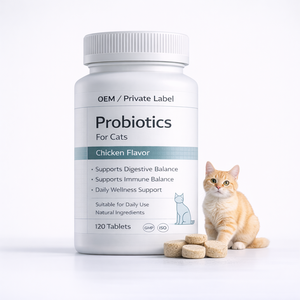 โปรไบโอติกสำหรับสุนัขและแมว ผสมน้ำมันปลา วิตามินบี 12 ชนิดผง ช่วยดูดซึมเร็ว เสริมสร้างภูมิคุ้มกัน บำรุงผิวหนังและขน ช่วยฟื้นฟูสุขภาพ - Product Image 1