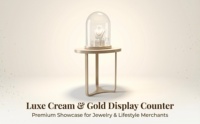 Schmuck-Vitrine mit Sicherheitsglas, LED-Beleuchtung und Verstellbaren Regalen für Schmuck-Einzelhandelsgeschäfte