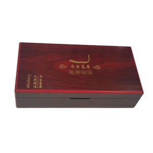 Luxury wooden box Cordyceps sinensis food packaging wooden box