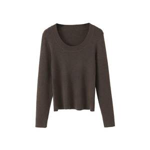 Suéter de Punto con Cuello Redondo para Mujer HAPPYHUT, Manga Larga, Grosor Medio, Antipilling, Talla Grande, para Otoño e Invierno - Product Image 4