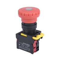 Interrupteur à bouton en plastique de 22 mm, interrupteur d'urgence 1NO1NC, boîtier en plastique pour équipement