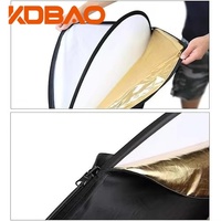 Kdbao Papan Reflektor Fotografi Nylon 30cm/60cm/80cm/110cm Panel Lampu Isi Ulang Portabel Dua-dalam-Satu untuk Selfie