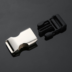 Alloy <b>Clip</b> Buckle 20mm Silver Black Durable Bag Accessory - Product Image 1