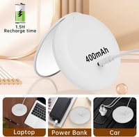 Travel Compact 10X Magnifying LED Handheld Foldable Single-Sided Makeup Mirror for Women